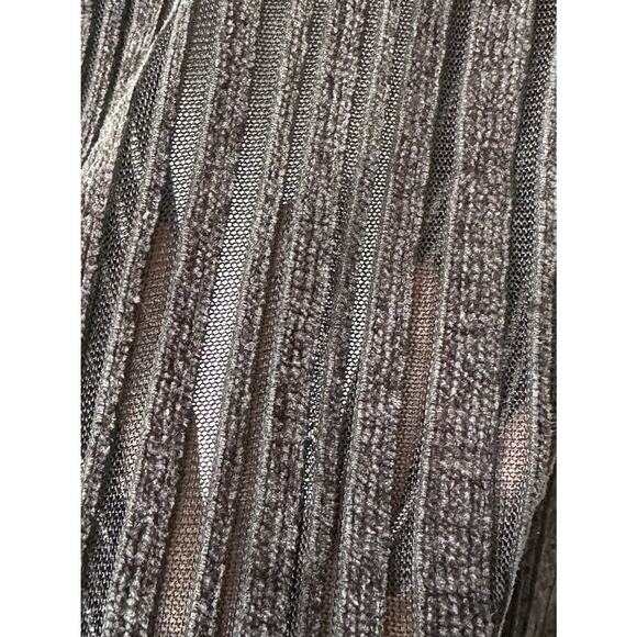 Vintage Marina Spadafora Italy Textured Black Open Cardigan Mesh Stripes READ - Picture 7 of 13